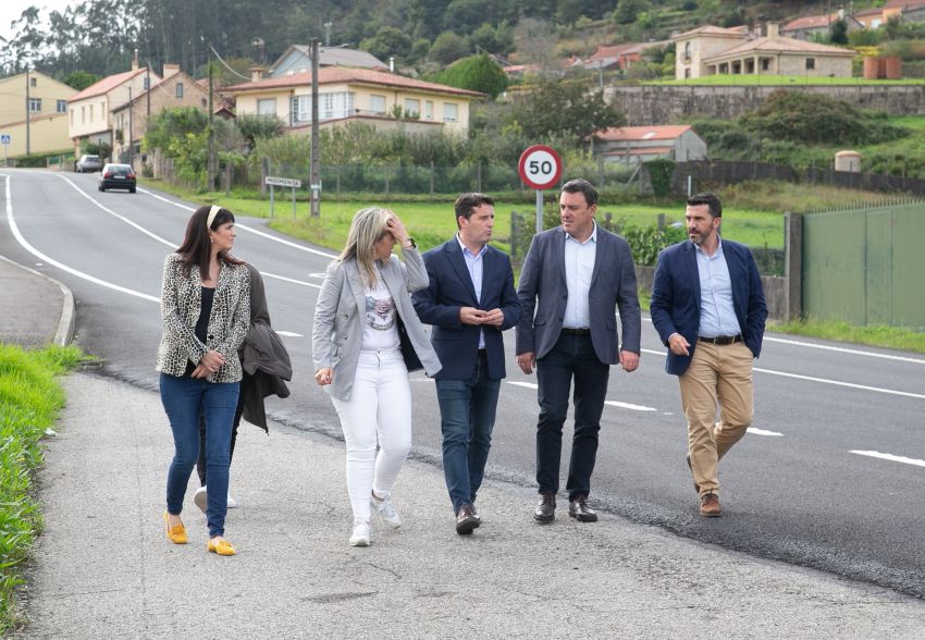 A Deputación da Coruña completa un investimento de 1,5 millóns de euros nas obras de mellora da estrada DP-1105, que conecta Noia, Lousame e Boiro