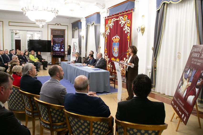A Deputación da Coruña destaca o valor histórico, cultural e social da Semana Santa de Ferrol na presentación do cartel de 2026