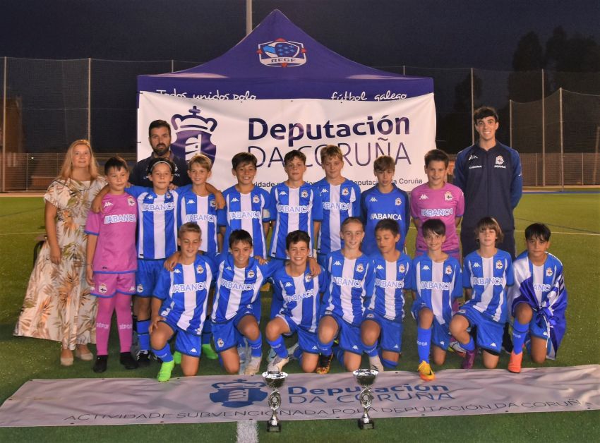 O RC Deportivo gaña o primeiro Trofeo Alevín de fútbol 8 da Deputación da Coruña