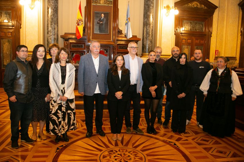 A deputada de dereitos civís, Soledad Agra, participa no acto de homenaxe a Francisco Miguel