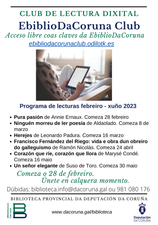 Programa de lecturas no EBIBLIODACORUNACLUB