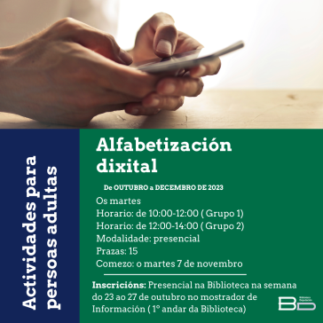 Cursos de alfabetización dixital: manexo de smartophones