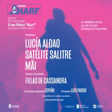 Este sábado celébrase no Salón Teatro a final do Premio Narf con Fillas de Cassandra como banda convidada