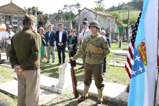 Formoso participa en Outes na homenaxe a Manuel Otero Martínez, único falecido español na praia de Omaha durante o Desembarco de Normandía