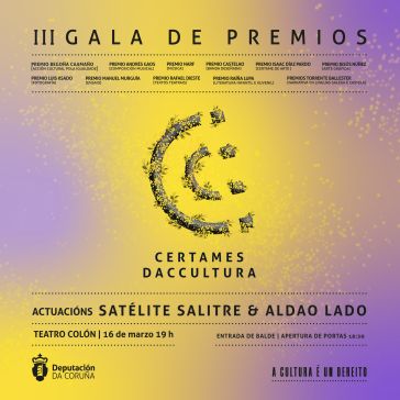 O Teatro Colón acolle mañá a gala dos Premios Culturais da Deputación 2023 para celebrar o talento e a creatividade do país