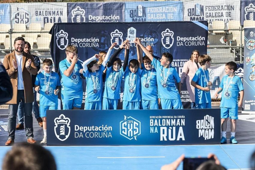 Éxito de participación na segunda proba da Copa Deputación de Balonmán na Rúa en Cerceda