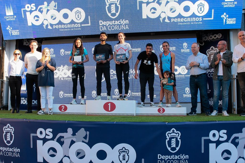 El Ghazounay Mohamed e Cristina Ruíz, gañadores absolutos da 10k “Os 10.000 peregrinos” celebrada hoxe en Santiago