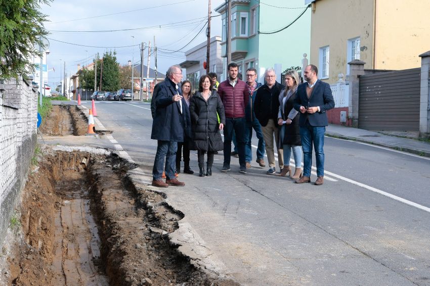 A Deputación inicia as obras de construción das novas beirarrúas de San Xoán de Vilanova, en Miño