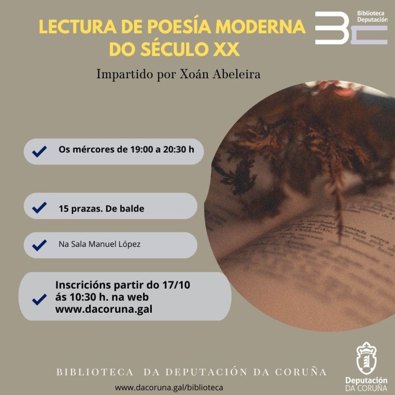 Lectura de poesía moderna do século XX