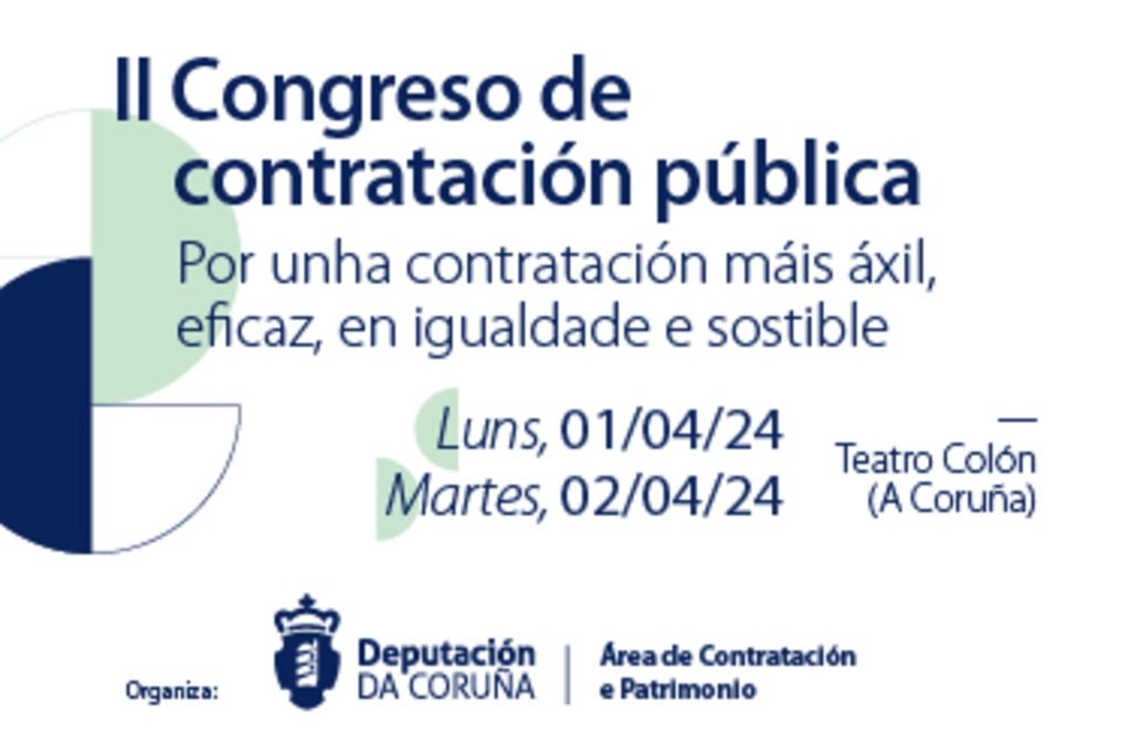 Conta atrás para o II Congreso de contratación pública, que ten lugar no Teatro Colón o 1 e o 2 de abril