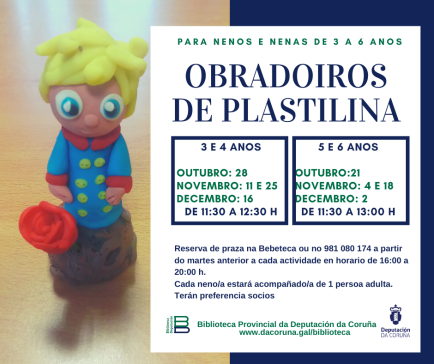 Sábados de plastilina na Bebeteca