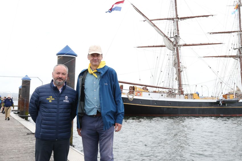 A Deputación exerce de anfitrioa na chegada do bergantín ‘Morgenster’ á Coruña, dentro da ruta ‘Tall Ship Camiño Inglés’ que recrea a peregrinación medieval por mar