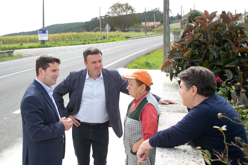 A Deputación da Coruña completa un investimento de 1,5 millóns de euros nas obras de mellora da estrada DP-1105, que conecta Noia, Lousame e Boiro