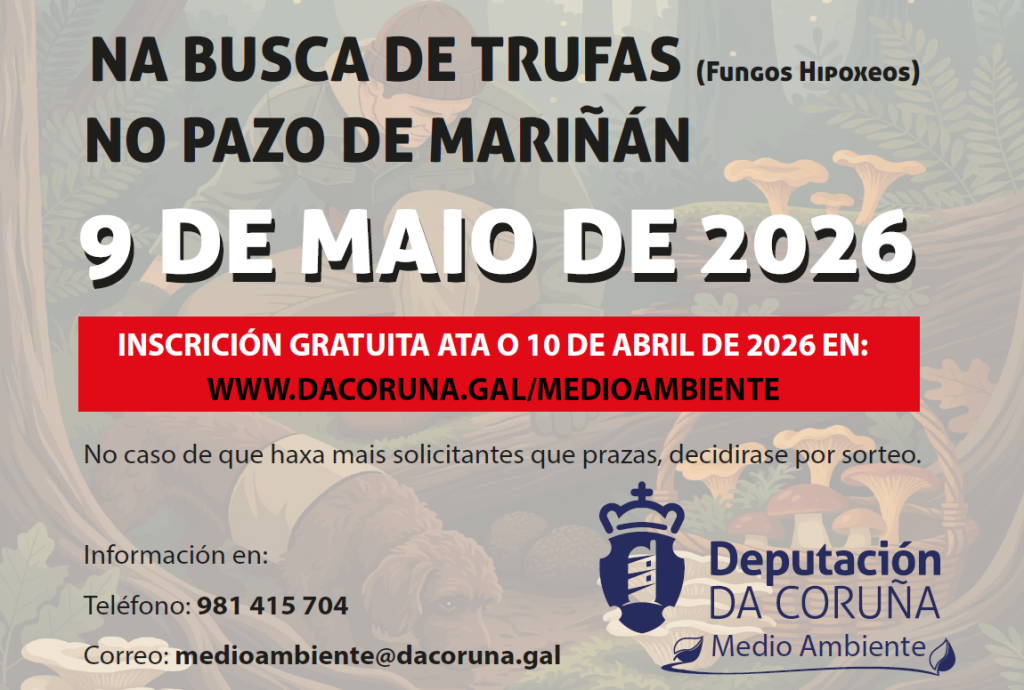 Na busca de trufas (fungos hipoxeos) no Pazo de Mariñán