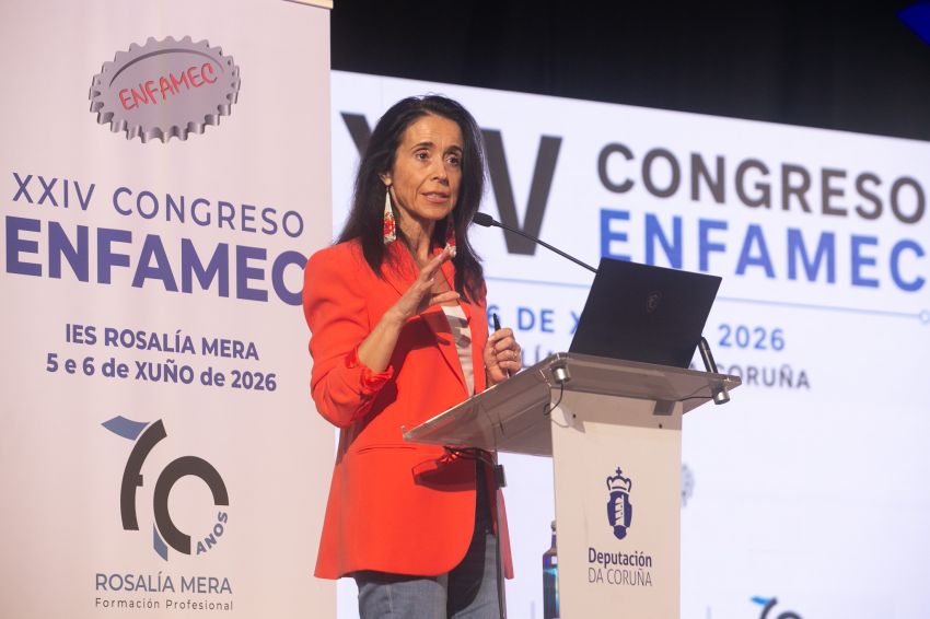 Yoya Neira destaca no Congreso de ENFAMEC o papel da FP para formar o talento que precisa a industria galega