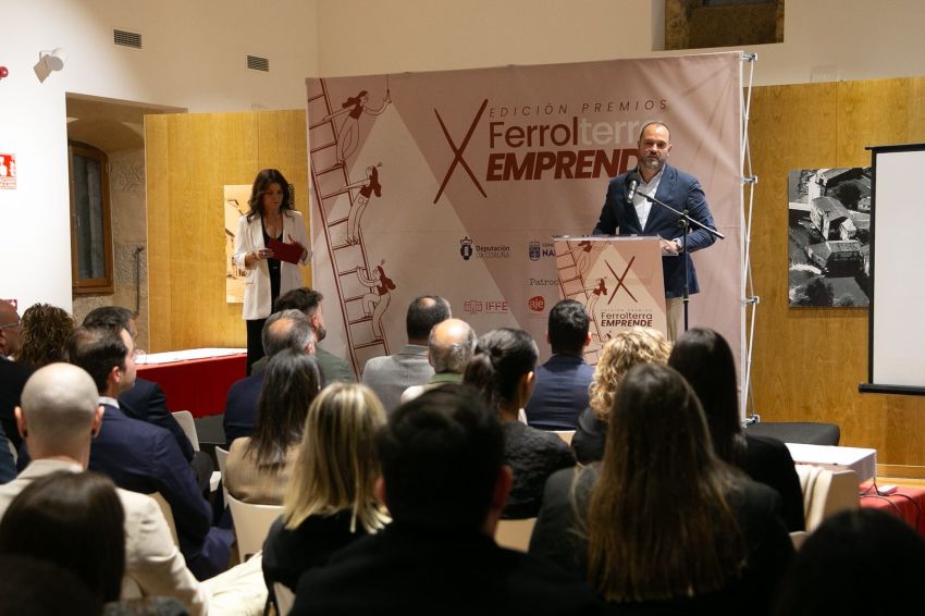 Bernardo Fernández destaca nos premios Ferrolterra Emprende o papel do emprendemento como motor de emprego e futuro para a provincia da Coruña