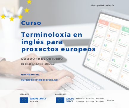 EUROPE DIRECT A Coruña organiza un curso de terminoloxía en inglés para proxectos europeos dirixido a persoal dos concellos da provincia