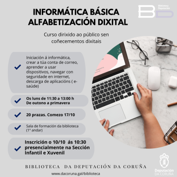 Curso de informática básica, alfabetización dixital