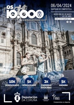 A Deputación organiza o 6 de abril en Santiago a segunda edición da carreira “Os 10.000 peregrinos”
