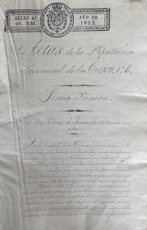 A Deputación celebra o seu bicentenario desvelando a historia da súa creación nunha nova entrega do ‘Documento do mes’